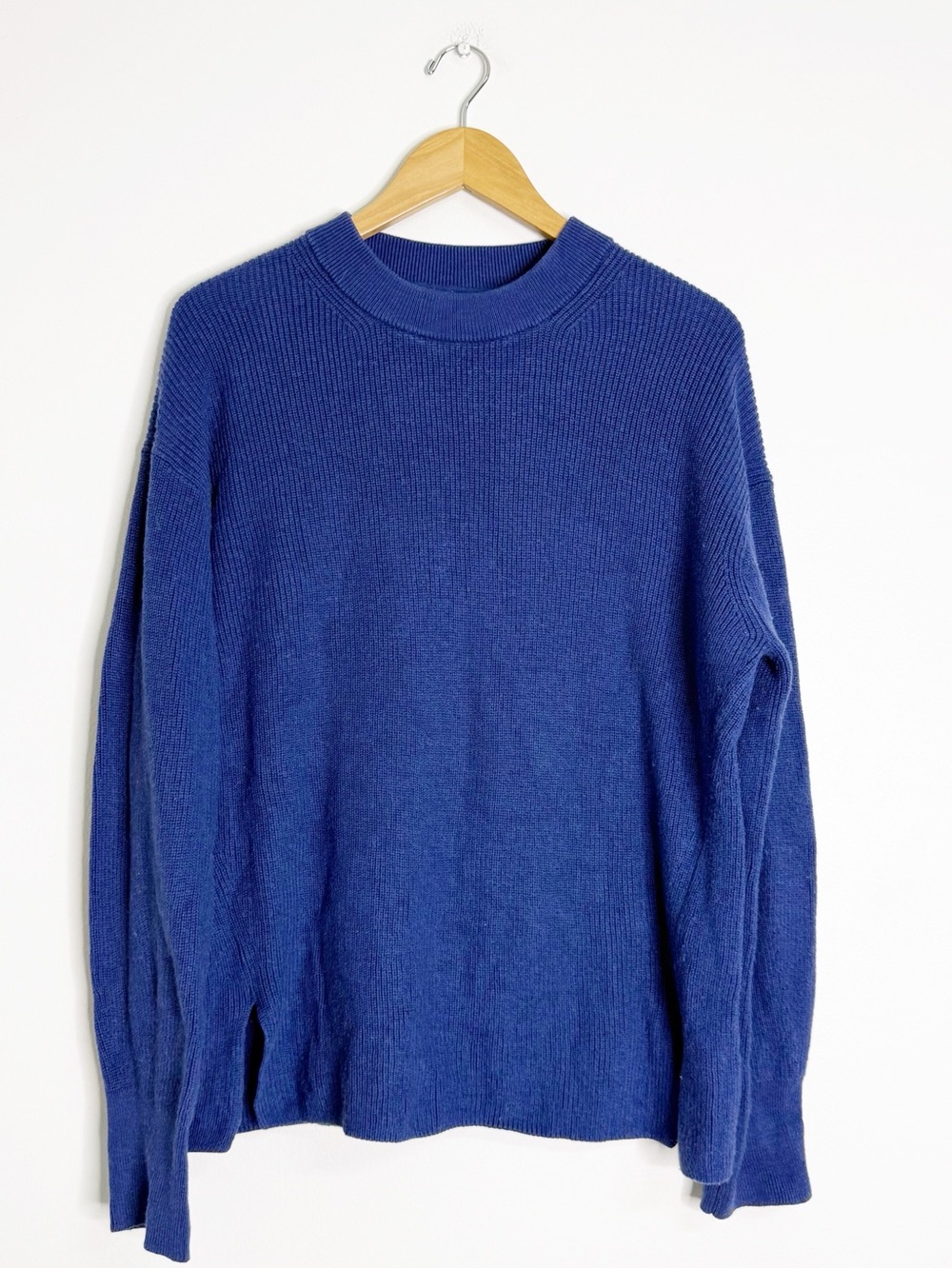 Lululemon Blue Merino Wool Blend Crewneck Sweater Size 8
